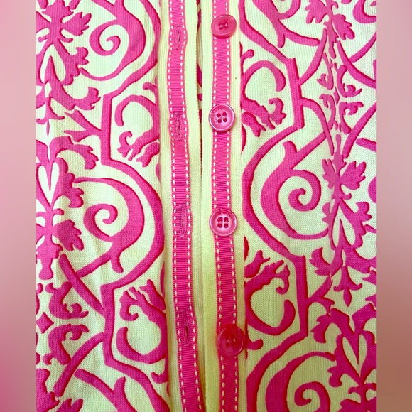 Lilly&Van set of Pink/Off White Long 3/4 Sleeve Cardigan&Vneck sleeveless Top XL - Picture 5 of 11